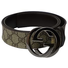 Cinturón Gucci GG Supreme con hebilla G en lona multicolor Otro Impresión de pitón