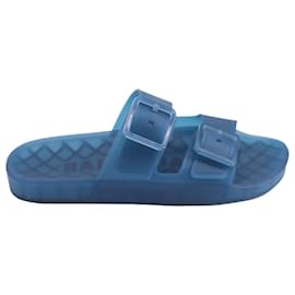 Balenciaga-Balenciaga Mallorca Slip On Sandals in Blue Plastic-Blue,Light blue