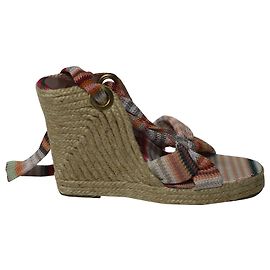 Sandali Missoni Espadrillas Zeppa in Juta Multicolor Multicolore