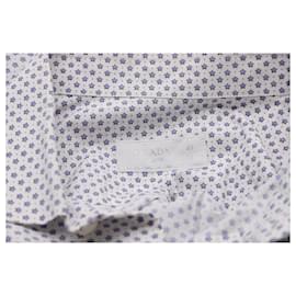 Prada-Prada Printed Slim Fit Button Front Shirt in White Cotton -Other