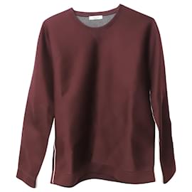 Valentino-Valentino Bonded Jersey Sweatshirt in Burgundy Modal-Dark red