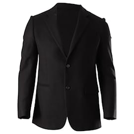Prada-Prada Single-Breasted Jacket in Black Wool-Black