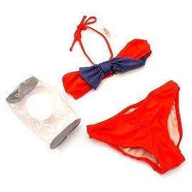 Christian Dior Badebekleidung Rot Marineblau