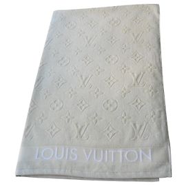 LOUIS VUITTON Strandtuch Ecru LVacation NEUZUSTAND Aus weiß