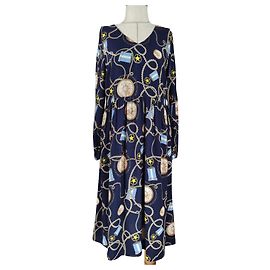 Autre Marque Robe imprimée en viscose indigo Rich & Royal Bleu