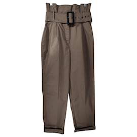 Pantalones Ba&Sh Khaki de algodón Caqui