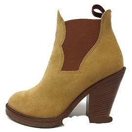 [Used]  Acne Studios Acne Studios Side Gore Boots Bootee Suede Chunky Heel 36 23cm Beige Brown / ☆ K ■ SH Ladies Brown Beige