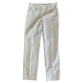 Calça branca Escada Sport Sharon de algodão Branco