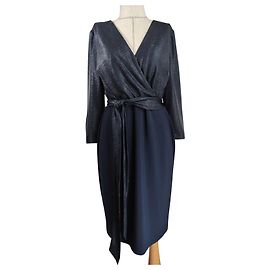 Robe bleue Ralph Lauren Black Label Bleu