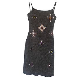 Chanel rhinestone dress Grey