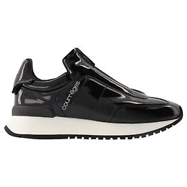 Courreges Vanished Zip Sneakers aus schwarzem PVC Schwarz