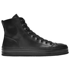 Ann Demeulemeester Baskets Raven en Cuir Noir Noir