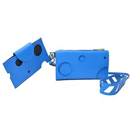 Off White Coque iPhone en Cuir Bleu Bleu