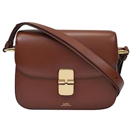 Apc-Grace Mini Bag in Hazelnut Smooth Leather-Brown