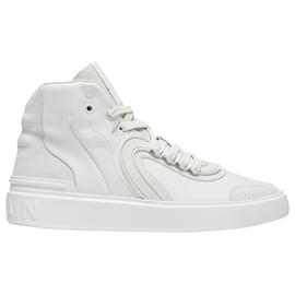 Balmain-B-Skate Sneakers in White Leather-White