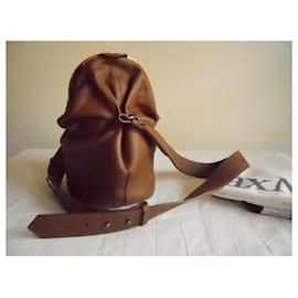 Max Mara-Real leather handbag MAX MARA-Cognac