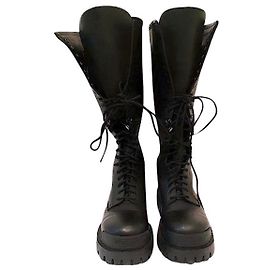 Balenciaga 22 AW Mens Master High Boots Black