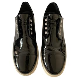 Dsquared2-Black patent sneakers-Black