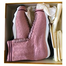Sneakers alte Fendi Rosa Elastan Rosa