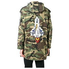 Saint Laurent SS16 Parka mimetico da nave razzo Verde