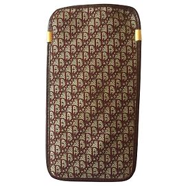 Vintage Christian Dior glasses case Dark red