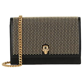 Alexander Mcqueen-Alexander McQueen Stud Leather Crossbody Bag-Black