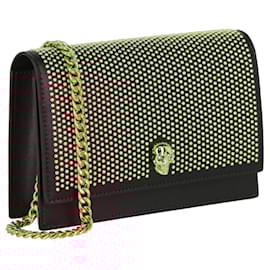 Alexander Mcqueen-Alexander McQueen Stud Leather Crossbody Bag-Black