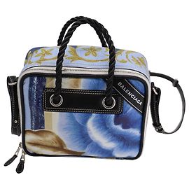Bolsa Balenciaga Cobertor Pequeno AJ Floral Estampado em Couro Multicolorido Multicor