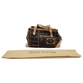 Louis Vuitton-Borsa a mano Louis Vuitton Monogram rivettata in tela rivestita marrone-Marrone