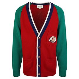 Cardigan Gucci à écusson imprimé python en laine Autre Imprimé python