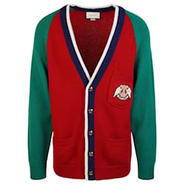 Gucci Patch Cardigan Pythonprint Wolle Andere Python drucken
