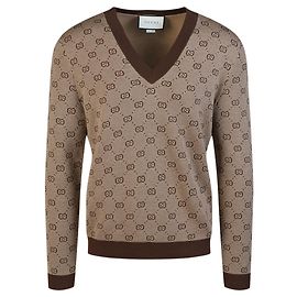 Pull Suprême GG à col en V Gucci Multicolore