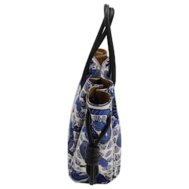 Loewe-Loewe x William De Morgan Flamenco Jacquard-Patterned Tote Bag in Blue Canvas -Blue