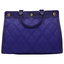 Bolsa acolchoada Mulberry Classic Marylebone em couro roxo Roxo