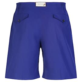 Gucci-Shorts Gucci com cós-Azul