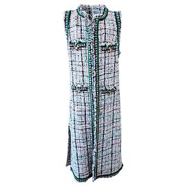 Gilet sans manches Edward Achour Blanc Multicolore