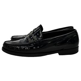 SAINT LAURENT Mocassini con monete Studs / 41 / BLK / Smalto Nero