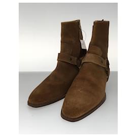 Saint Laurent-SAINT LAURENT Harness boots / 42 / CML / Suede-Other
