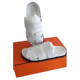 Ankara sandals Hermès White