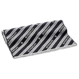 Sciarpa nera con logo Givenchy Nero Bianco