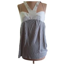 Iro Top in lino e seta, stringa, taille 0. Altro