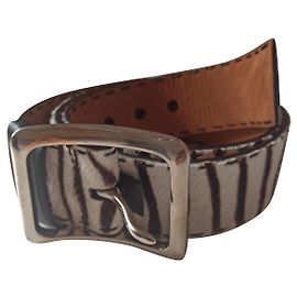 Prada Gürtel aus Leder schwarz weiß Schwarz Weiß