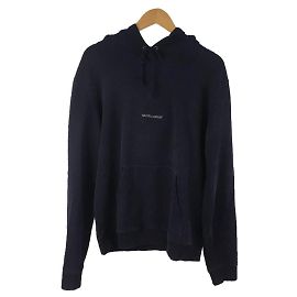 SAINT LAURENT Sweatshirt mit Signatur-Logo-Print / L Marineblau