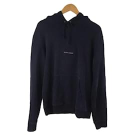 Saint Laurent-Sweat SAINT LAURENT Signature Logo Print / L-Bleu Marine