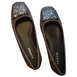 Jonak Suede Ballet Flats Dark Grey Dark grey