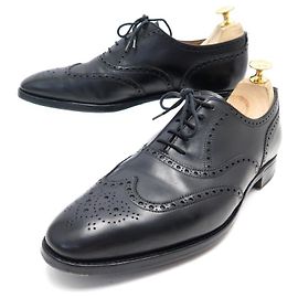 JOHN LOBB SCARPE OXFORD PUNTA FLOREALE MARSHALL 8E 42 Scarpe in pelle nera Nero