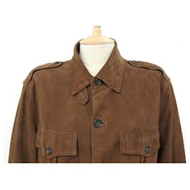 Ralph Lauren-POLO JACKET BY RALPH LAUREN POLO GOAT SUEDE L 44 BROWN SUEDE GOAT JACKET-Brown