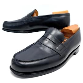 JM Weston-JM WESTON SHOES 180 Church´s Loafers 8.5D 43 BLACK LEATHER SHOES-Black