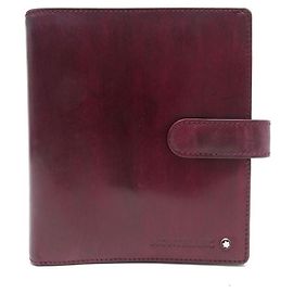 MONTBLANC AGENDA COVER PM ORGANIZER MEISTERSTUCK BORDEAUX LEATHER DIARY Dark red