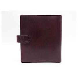 Montblanc-MONTBLANC AGENDA COVER PM ORGANIZER MEISTERSTUCK BORDEAUX LEATHER DIARY-Dark red